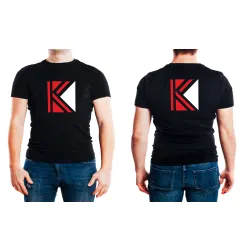 T-Shirt B&C E190 z dużym nadrukiem z przodu i z tyłu